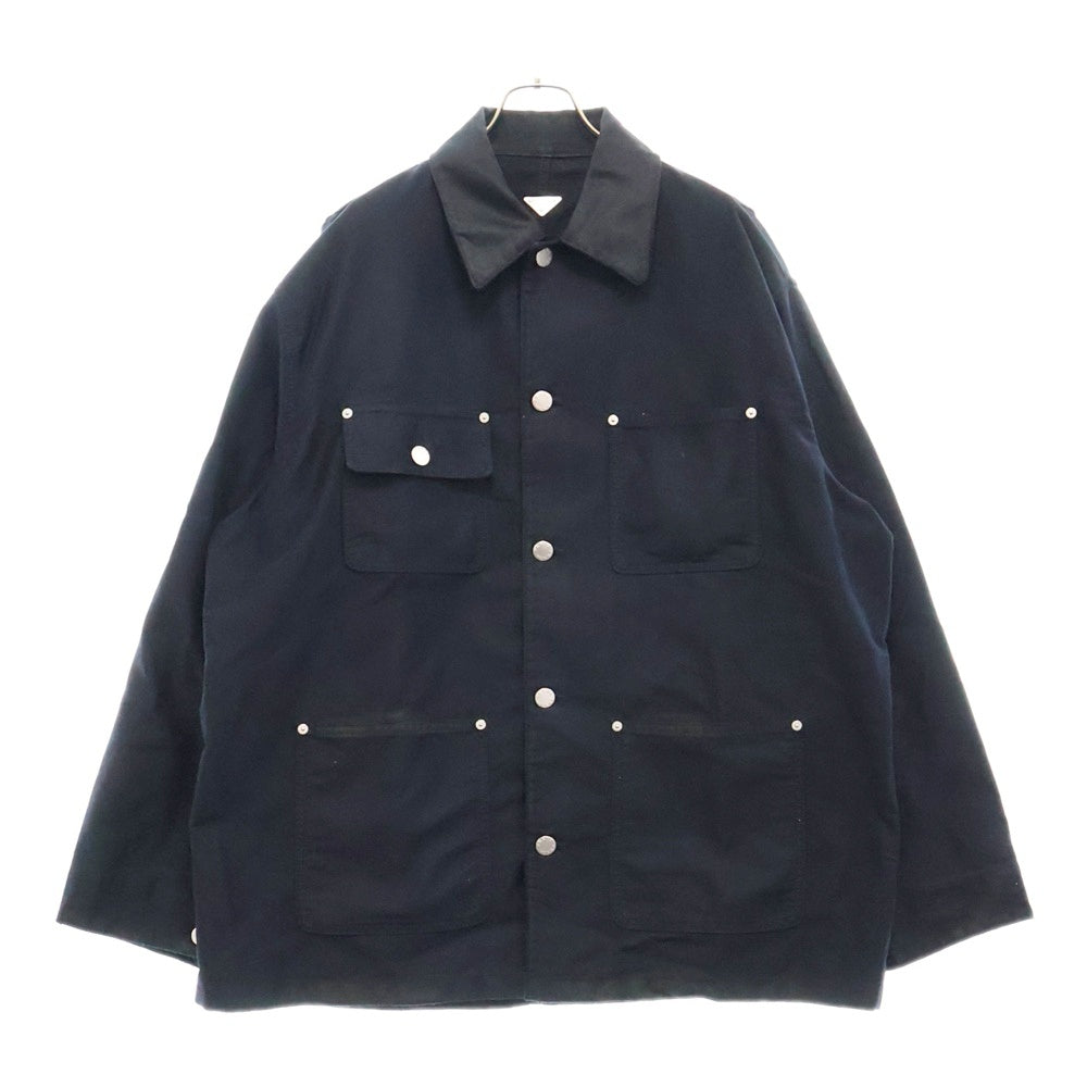 PRADA(プラダ) 24AW 三角プレート付き コットンオーバーサイズ ジャケット ネイビー GEB271 S000 142