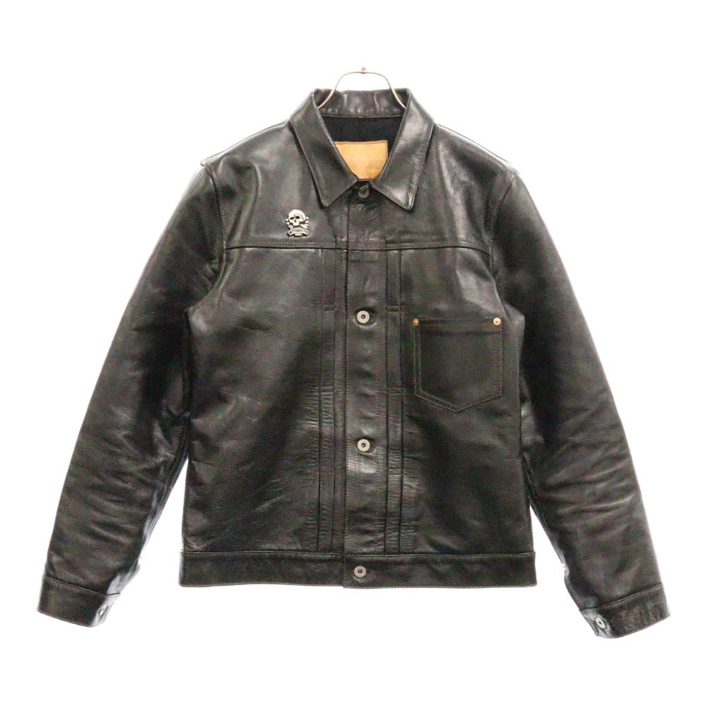 Y'2 LEATHER(ワイツーレザー) ×UNIQUE JEAN STORE別注 HORSE HIDE 1ST TYPE LEATHER JACKET ユニークジーンストア ホースハイド レザー 大戦モデル ジャケット ブラック
