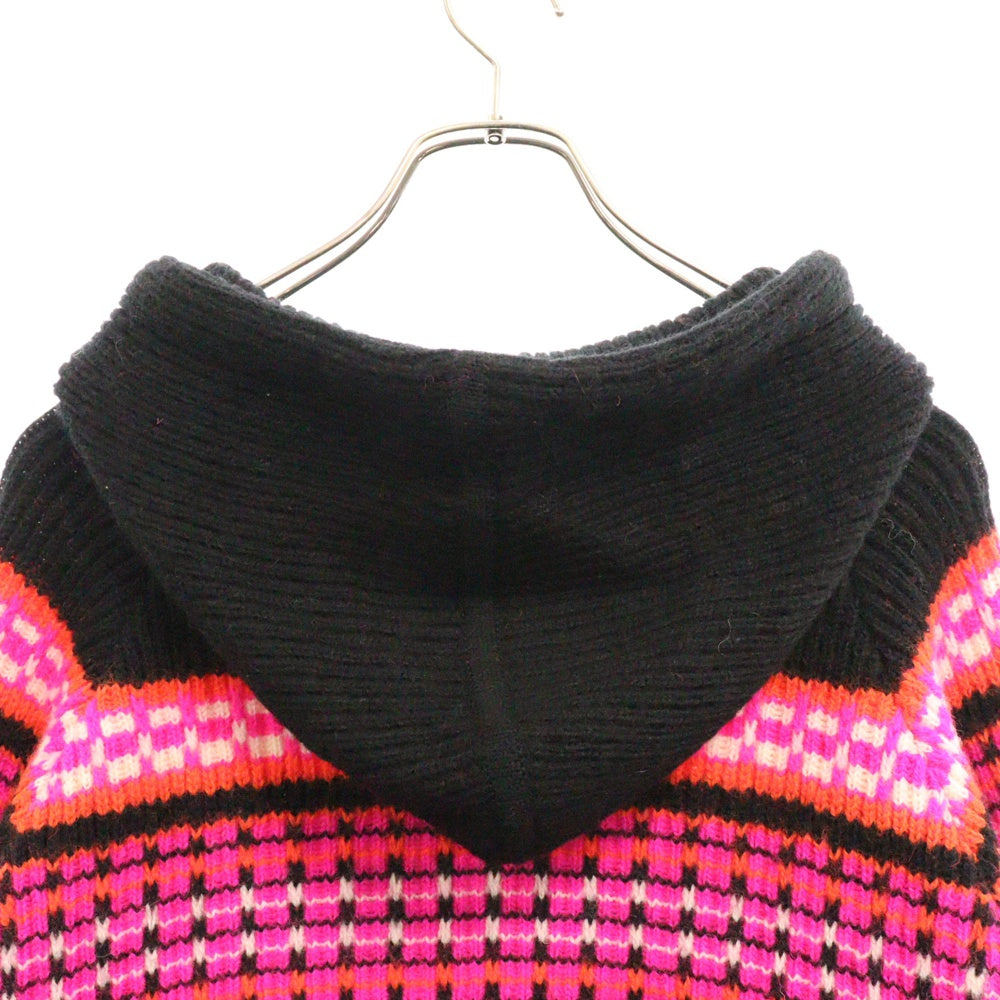 CELINE(セリーヌ) 22AW Embroidery Hooded Sweater In Ski Jacquard Wool エンブロイダリープルオーバーパーカー セーター ニット マルチカラー 2AC23579S