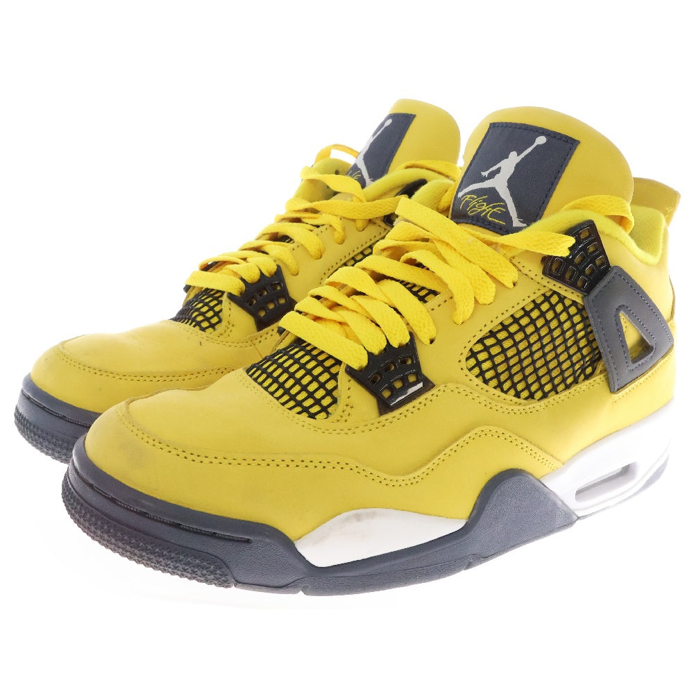 NIKE(ナイキ) AIR JORDAN 4 RETRO LIGHTNING エアジョーダン4 レトロ ライトニング ハイカットスニーカー イエロー US9.5/27.5cm CT8527-700