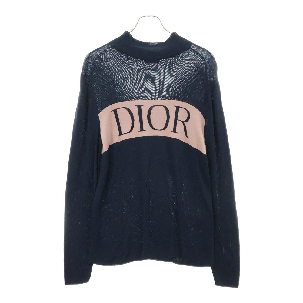 DIOR(ディオール) 19AW フロント カシミヤロゴ ハイネック レーヨン ニットセーター 943M667AT051