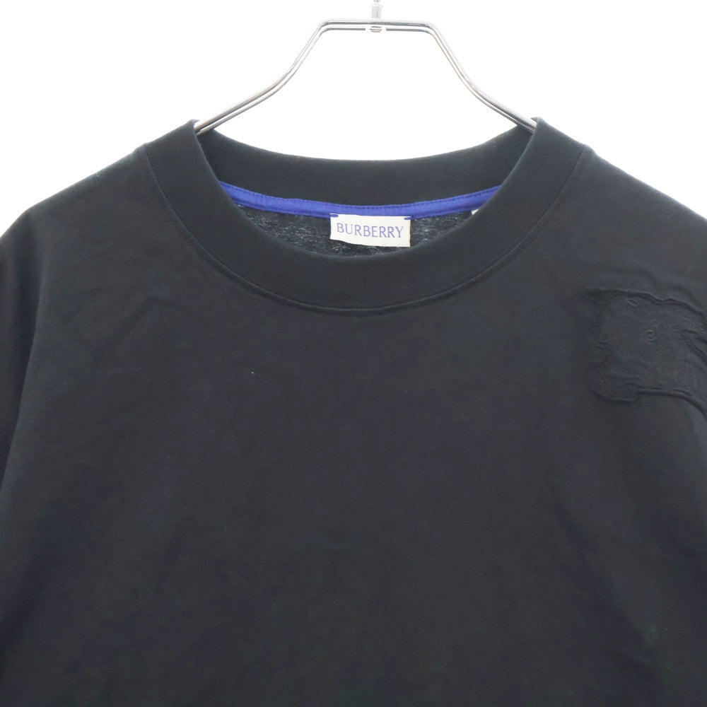 BURBERRY(バーバリー) ロゴパッチ クルーネック 半袖Tシャツカットソーブラック 8084951