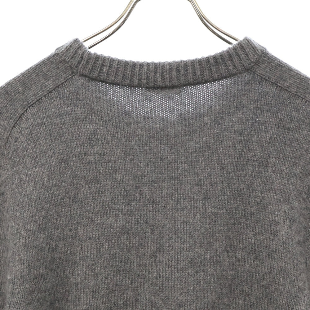 CELINE(セリーヌ) PULL COL ROND BOXY TRIOMPHE トリオンフ ロゴ刺繍 クルーネック ニットセーター グリーン 2AC85048T