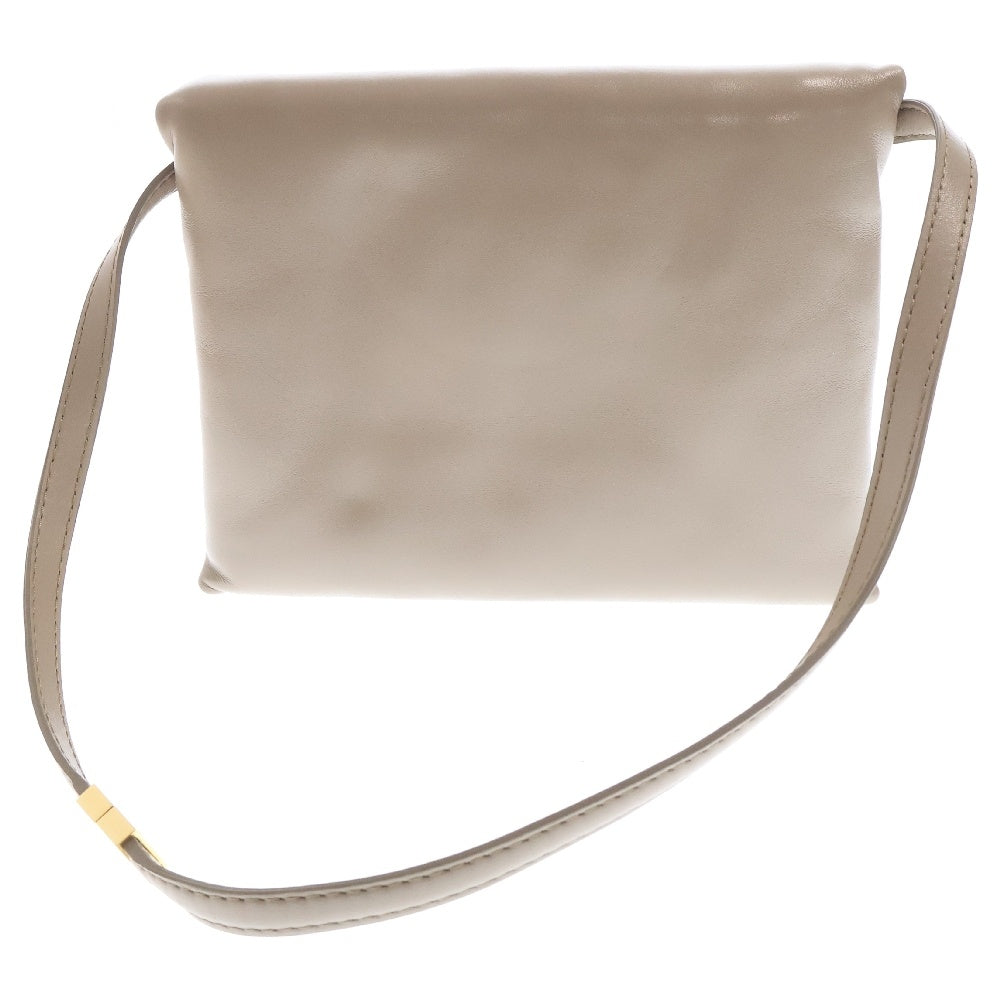 MARNI(マルニ) PRISMA POCHETTE W/FLAP プリズマ レザー フラップ ハンドバッグ グレーPHMO0032U0