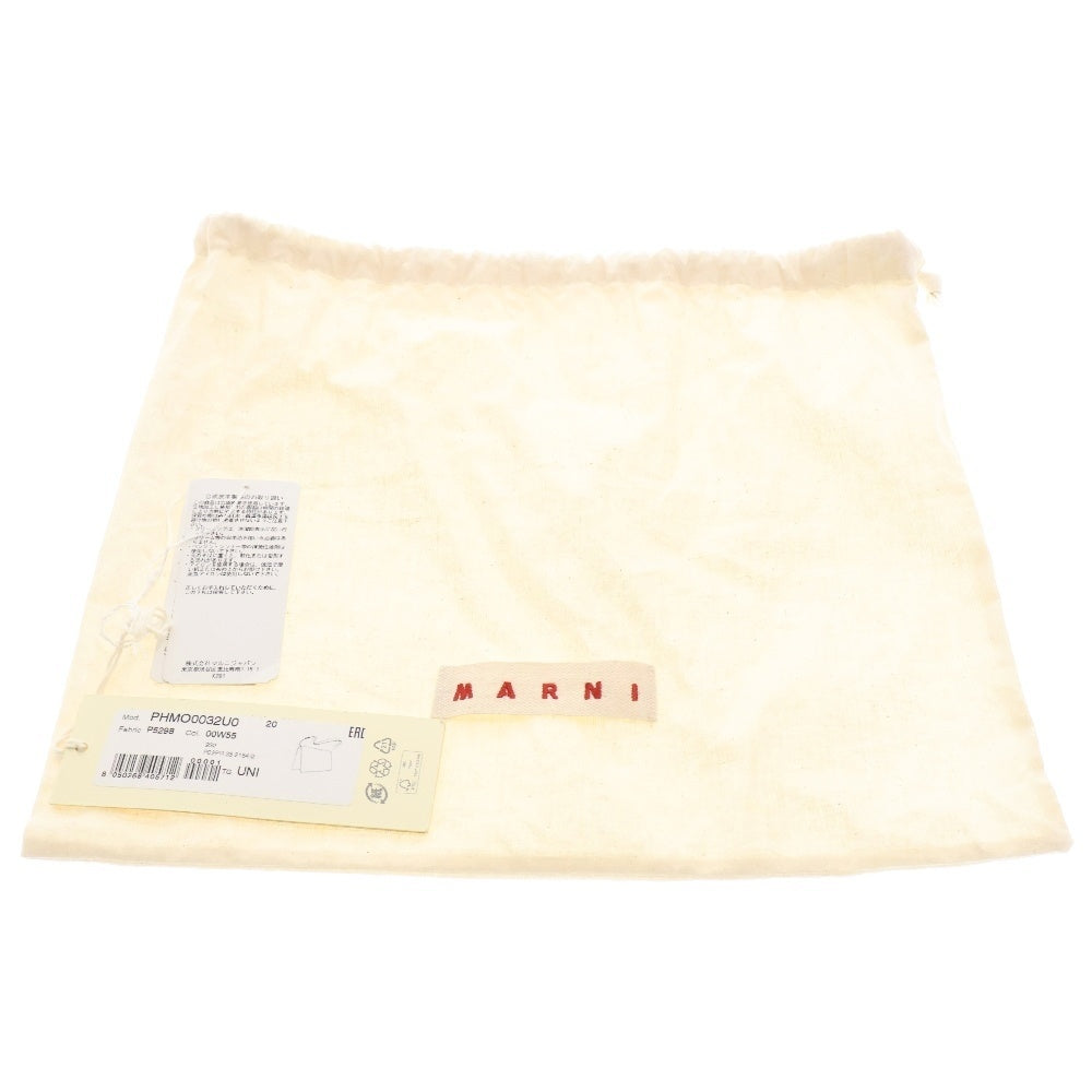MARNI(マルニ) PRISMA POCHETTE W/FLAP プリズマ レザー フラップ ハンドバッグ グレーPHMO0032U0