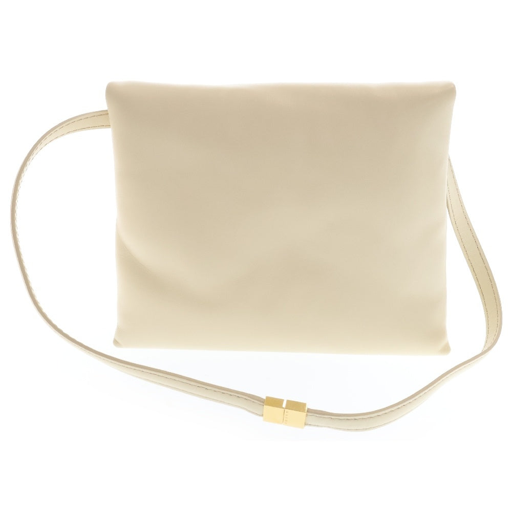 MARNI(マルニ) PRISMA POCHETTE W/FLAP プリズマ レザー フラップ ハンドバッグ ホワイト PHMO0032U0