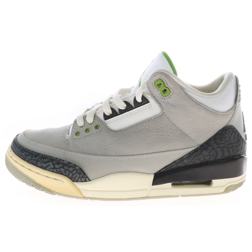 NIKE(ナイキ) AIR JORDAN 3 RETRO CHLOROPHYLL エアジョーダン 3 レトロ クロロフィル ローカットスニーカー グレー US9/27.0cm 136064-006