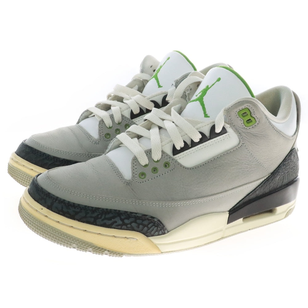 NIKE(ナイキ) AIR JORDAN 3 RETRO CHLOROPHYLL エアジョーダン 3 レトロ クロロフィル ローカットスニーカー グレー US9/27.0cm 136064-006