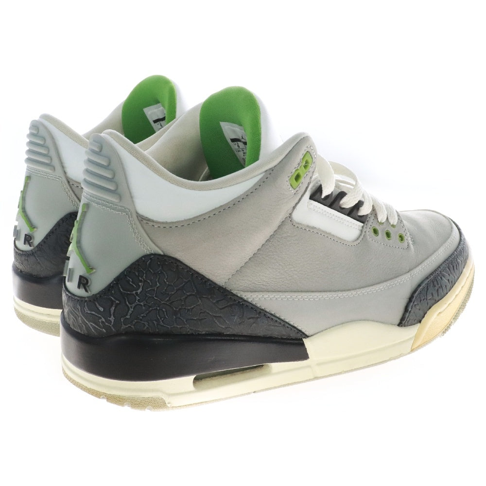 NIKE(ナイキ) AIR JORDAN 3 RETRO CHLOROPHYLL エアジョーダン 3 レトロ クロロフィル ローカットスニーカー グレー US9/27.0cm 136064-006
