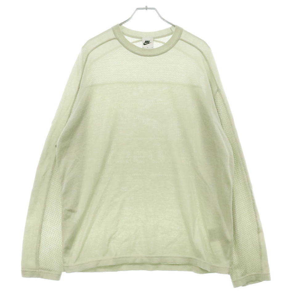NIKE(ナイキ) ×STUSSY U NRG LS Knit Jersey ステューシー バックロゴ ニット ロングスリーブ カットソー ライトブルー HF3898-072