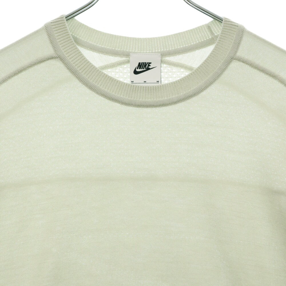 NIKE(ナイキ) ×STUSSY U NRG LS Knit Jersey ステューシー バックロゴ ニット ロングスリーブ カットソー ライトブルー HF3898-072