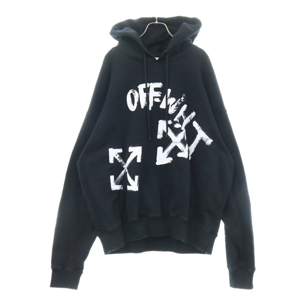 OFF-WHITE(オフホワイト) 22AW Script Hoodie スクリプトロゴ スウェットプルオーバーパーカー ブラック OMBB085F22FLE006