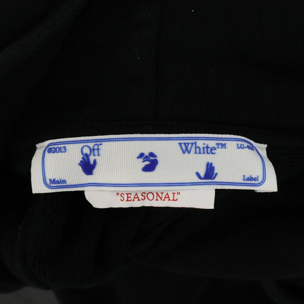 OFF-WHITE(オフホワイト) 22AW Script Hoodie スクリプトロゴ スウェットプルオーバーパーカー ブラック OMBB085F22FLE006
