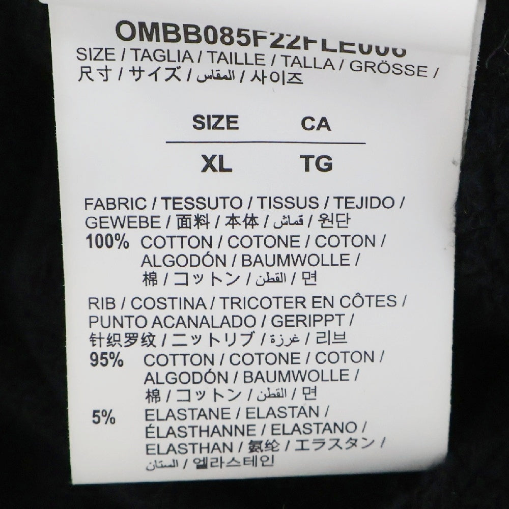 OFF-WHITE(オフホワイト) 22AW Script Hoodie スクリプトロゴ スウェットプルオーバーパーカー ブラック OMBB085F22FLE006