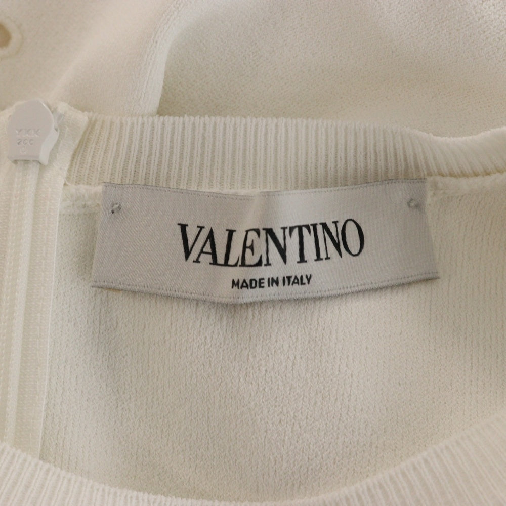 VALENTINO(ヴァレンティノ) Punching Flower Design Dress パンチング加工 フラワーデザイン ドレス ワンピース レディース ホワイト WB3KDA986H4