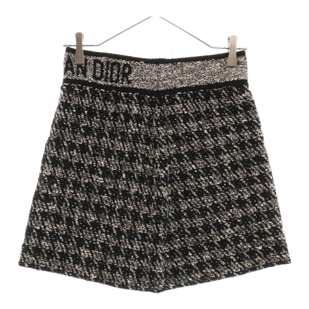 Christian Dior(クリスチャンディオール) カクロ カナージュ テクニカルフレア ツイード ミニスカート レディース ブラック/ホワイト 424J03AM753