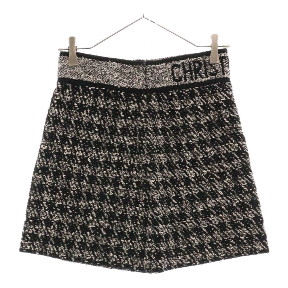 Christian Dior(クリスチャンディオール) カクロ カナージュ テクニカルフレア ツイード ミニスカート レディース ブラック/ホワイト 424J03AM753