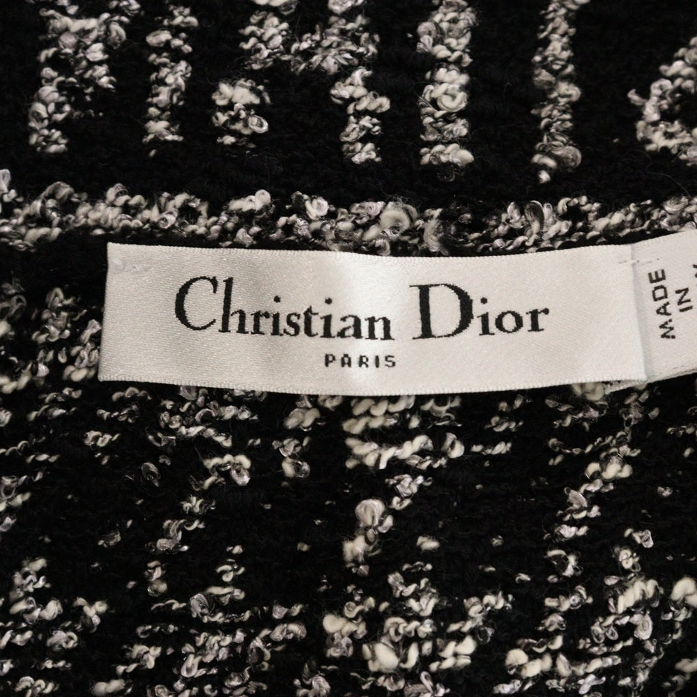 Christian Dior(クリスチャンディオール) カクロ カナージュ テクニカルフレア ツイード ミニスカート レディース ブラック/ホワイト 424J03AM753