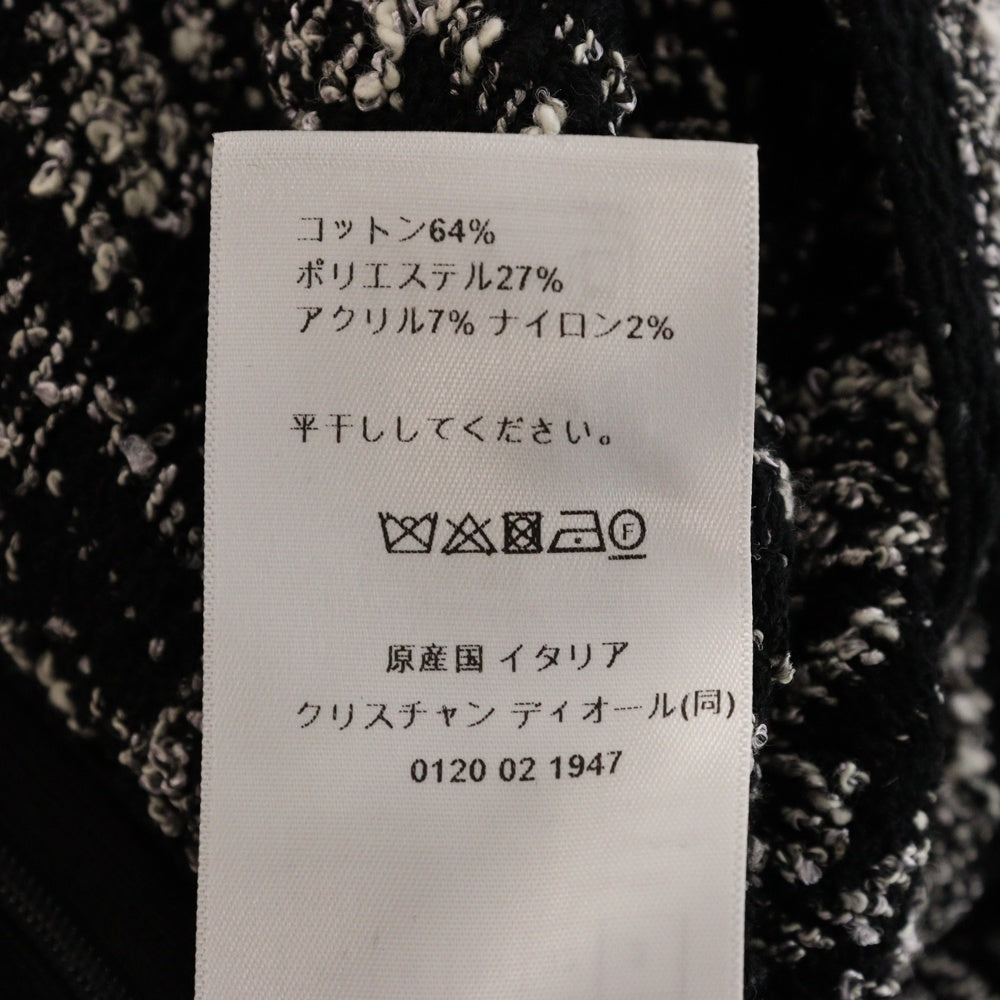 Christian Dior(クリスチャンディオール) カクロ カナージュ テクニカルフレア ツイード ミニスカート レディース ブラック/ホワイト 424J03AM753