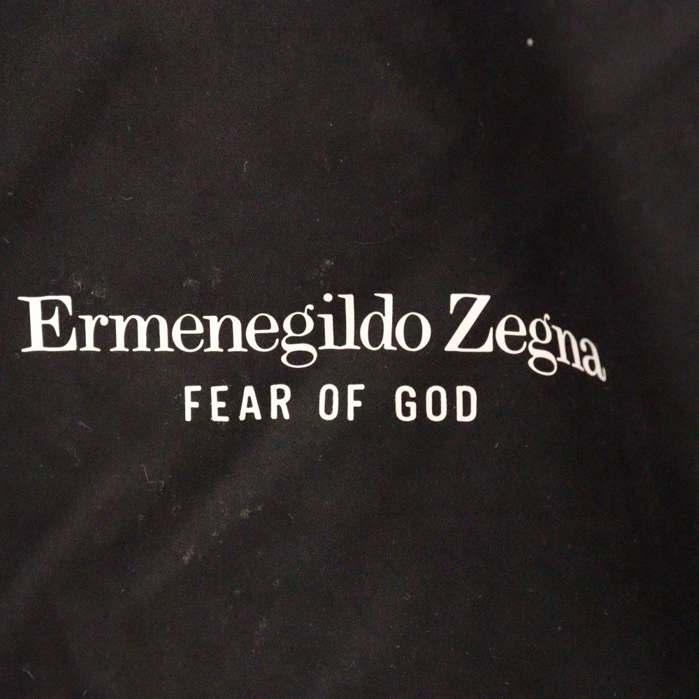 FEAR OF GOD(フィアオブゴッド) 20AW×Ermenegildo Zegna Coach Jacket エルメネジルドゼニア コーチジャケット ロゴプリント ブラック FZ5007 FZC801