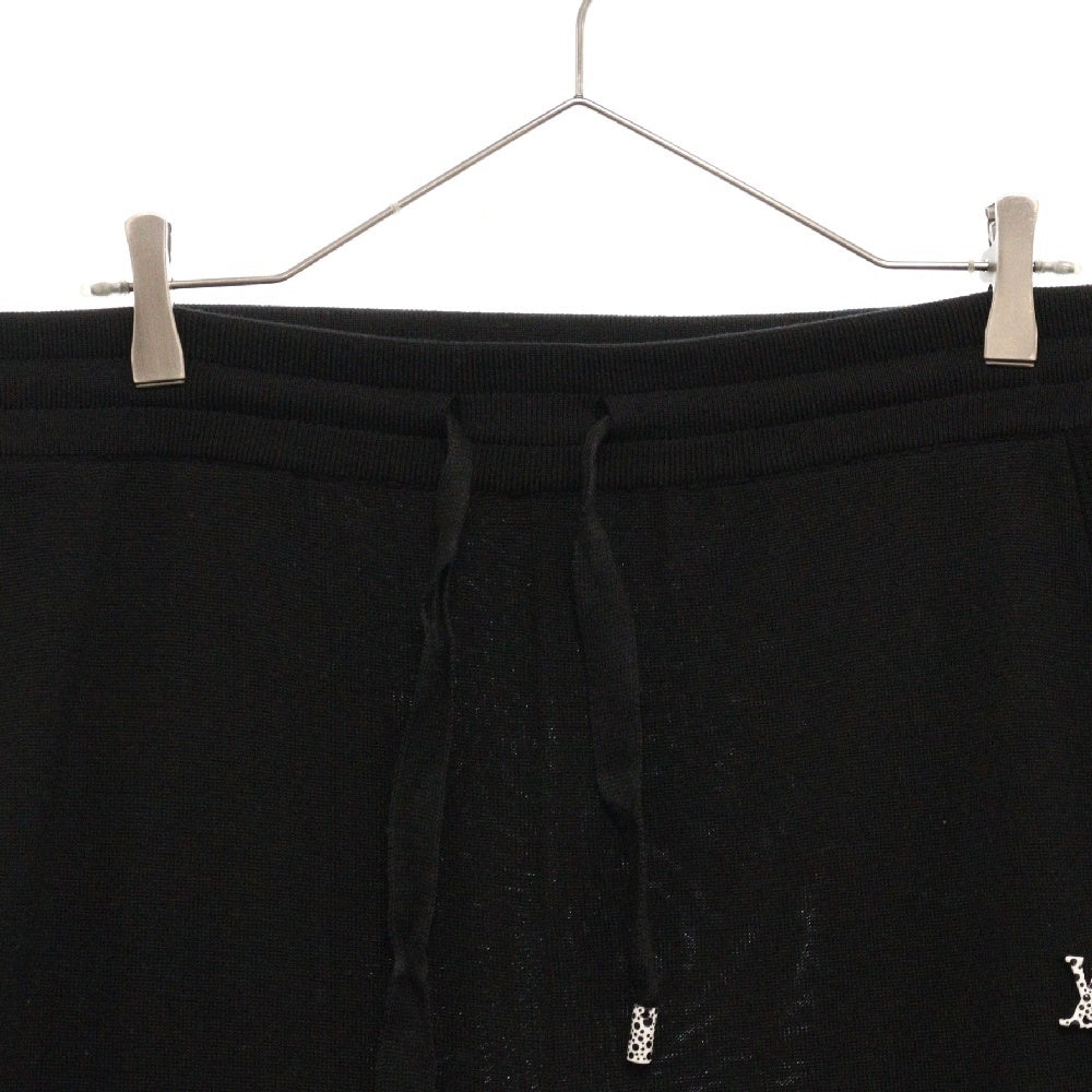 LOUIS VUITTON(ルイヴィトン) 23SS ×KUSAMA YAYOI Logo Knit Pant 草間彌生 ロゴ ニットパンツ ブラック RM231H X14 HON37W