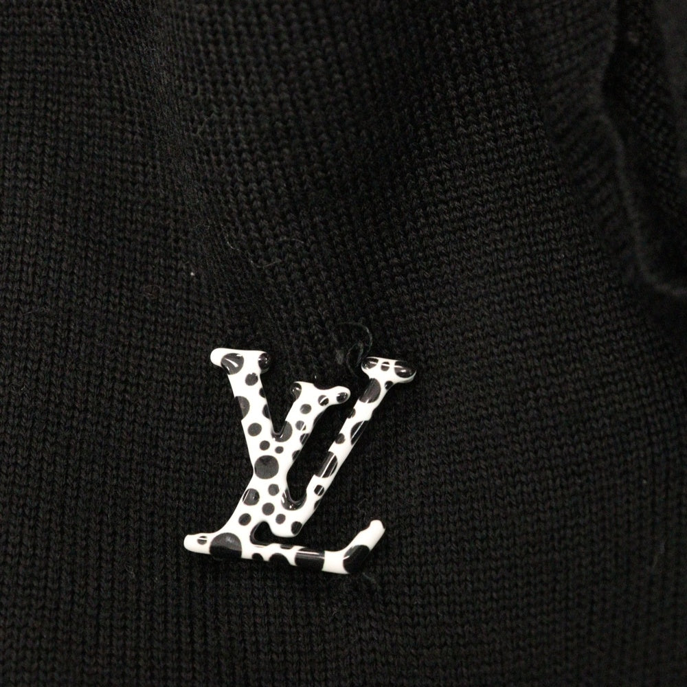 LOUIS VUITTON(ルイヴィトン) 23SS ×KUSAMA YAYOI Logo Knit Pant 草間彌生 ロゴ ニットパンツ ブラック RM231H X14 HON37W