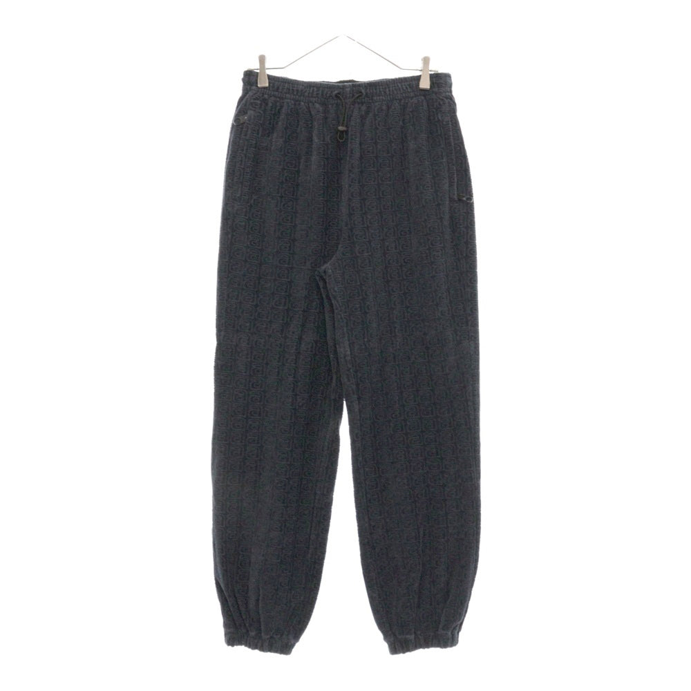ALEXANDER WANG(アレキサンダーワン) Velour Track Pants コットン ベロア モノグラム 総柄 トラックパンツ ネイビー UCC3224050