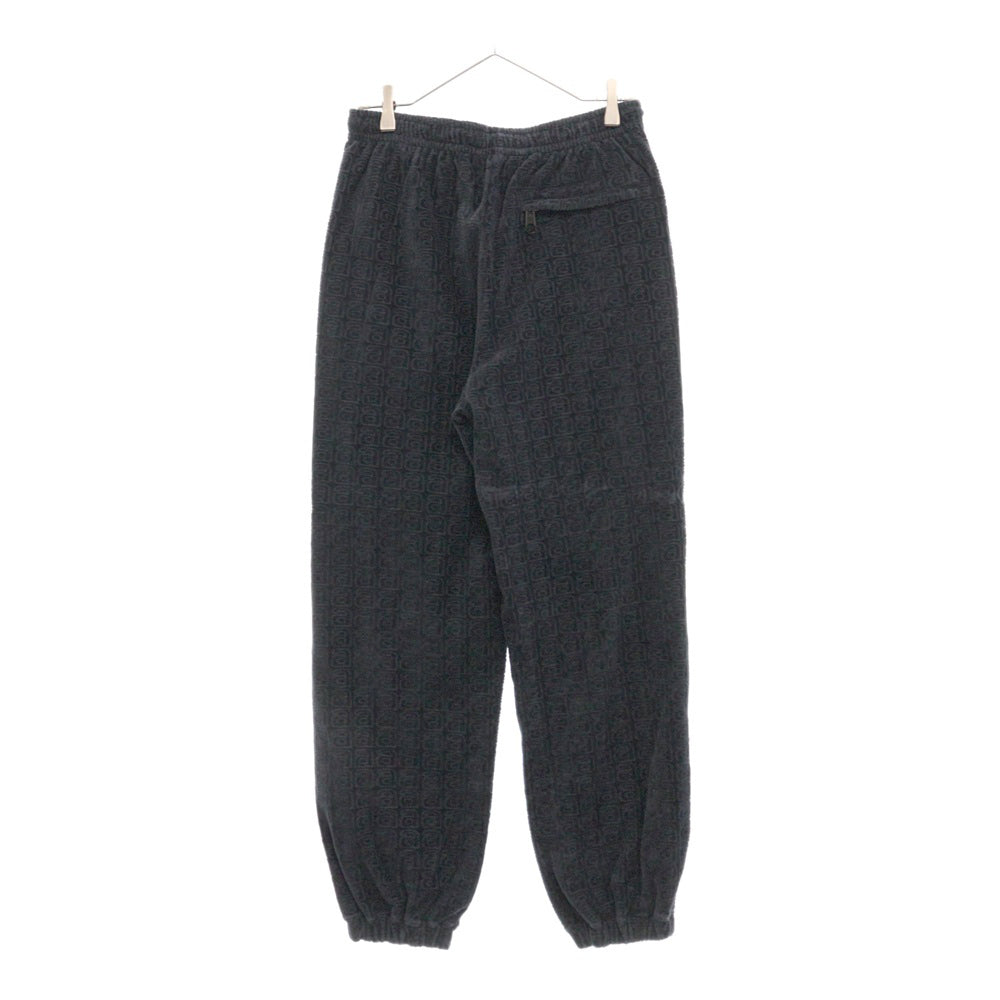 ALEXANDER WANG(アレキサンダーワン) Velour Track Pants コットン ベロア モノグラム 総柄 トラックパンツ ネイビー UCC3224050