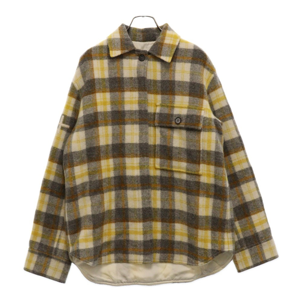 JIL SANDER +(ジルサンダープラス) 22AW アルパカウール チェック シャツ ジャケット マルチ レディース J40BN0006 J40012
