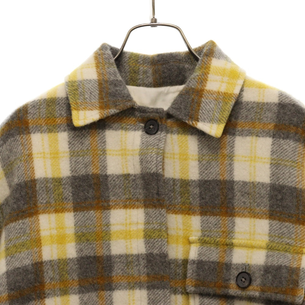 JIL SANDER +(ジルサンダープラス) 22AW アルパカウール チェック シャツ ジャケット マルチ レディース J40BN0006 J40012
