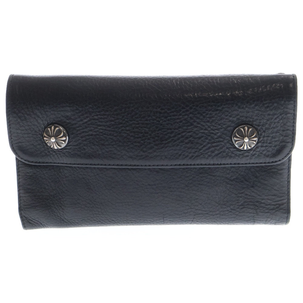 CHROME HEARTS(クロムハーツ) WAVE ウェーブ レザーウォレット 財布 ブラック BCA374
