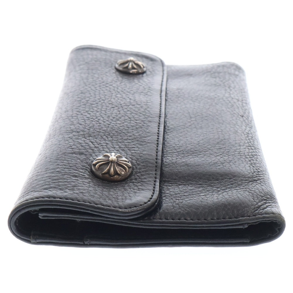 CHROME HEARTS(クロムハーツ) WAVE ウェーブ レザーウォレット 財布 ブラック BCA374