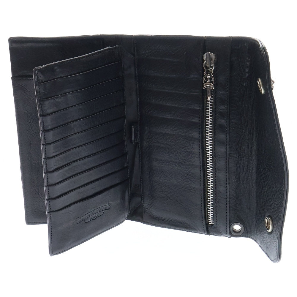 CHROME HEARTS(クロムハーツ) WAVE ウェーブ レザーウォレット 財布 ブラック BCA374