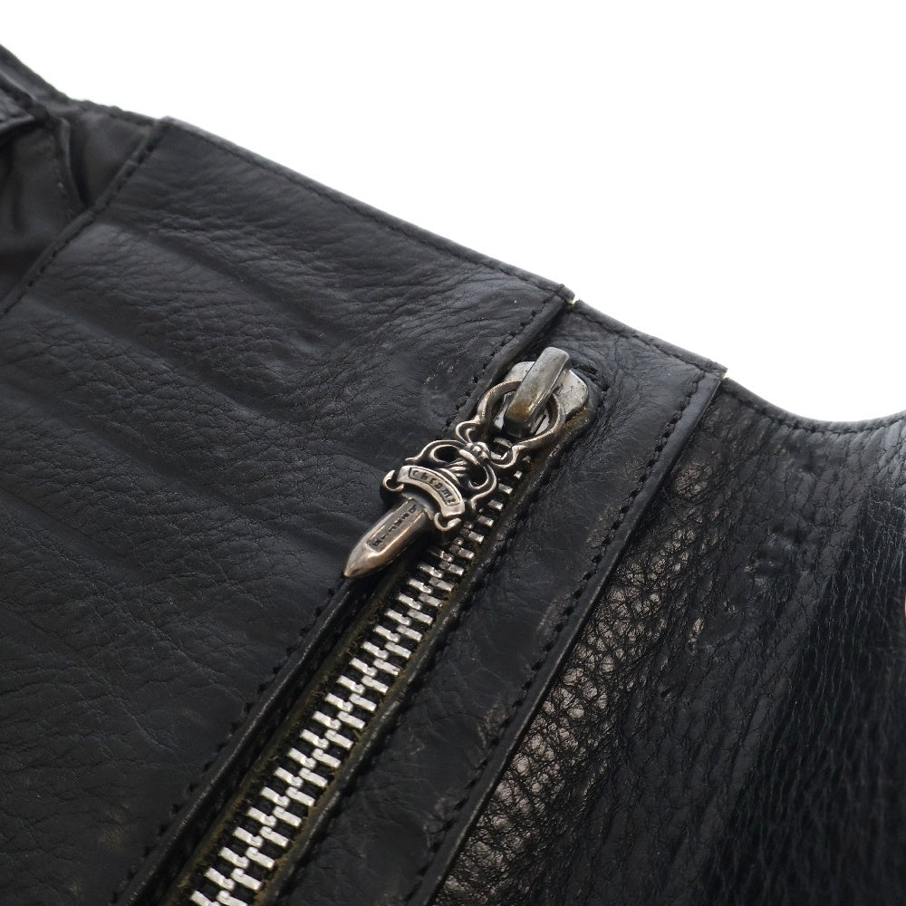 CHROME HEARTS(クロムハーツ) WAVE ウェーブ レザーウォレット 財布 ブラック BCA374