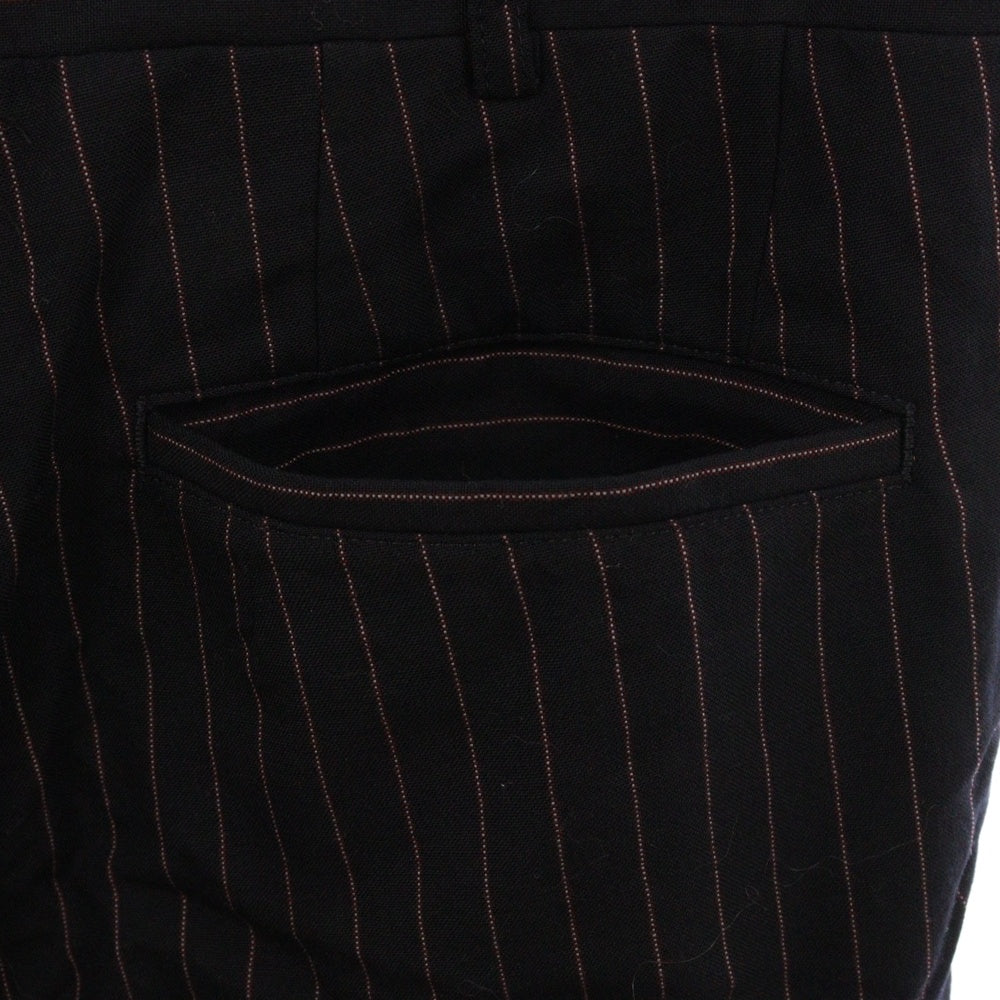 COMME des GARCONS HOMME(コムデギャルソンオム) 08AW ピンストライプ 裏地ピンク スラックスパンツ ブラック HC-P036