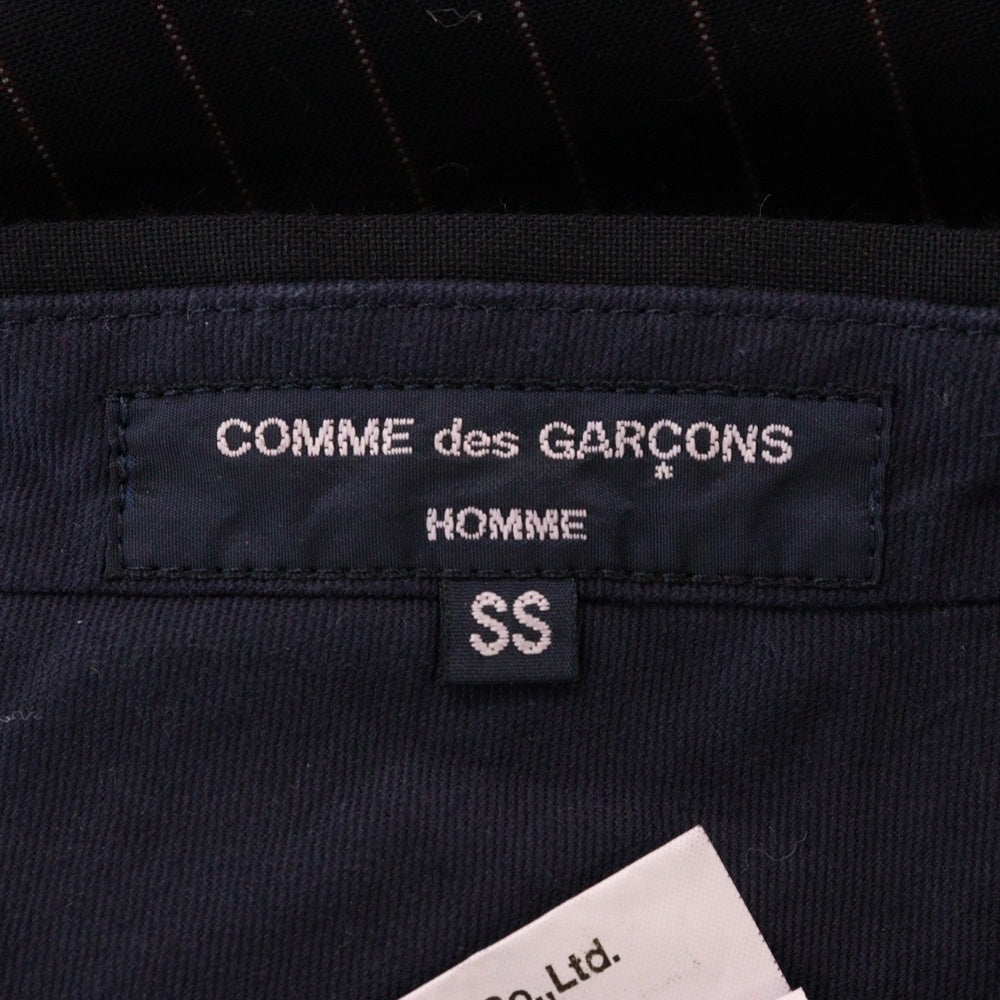 COMME des GARCONS HOMME(コムデギャルソンオム) 08AW ピンストライプ 裏地ピンク スラックスパンツ ブラック HC-P036