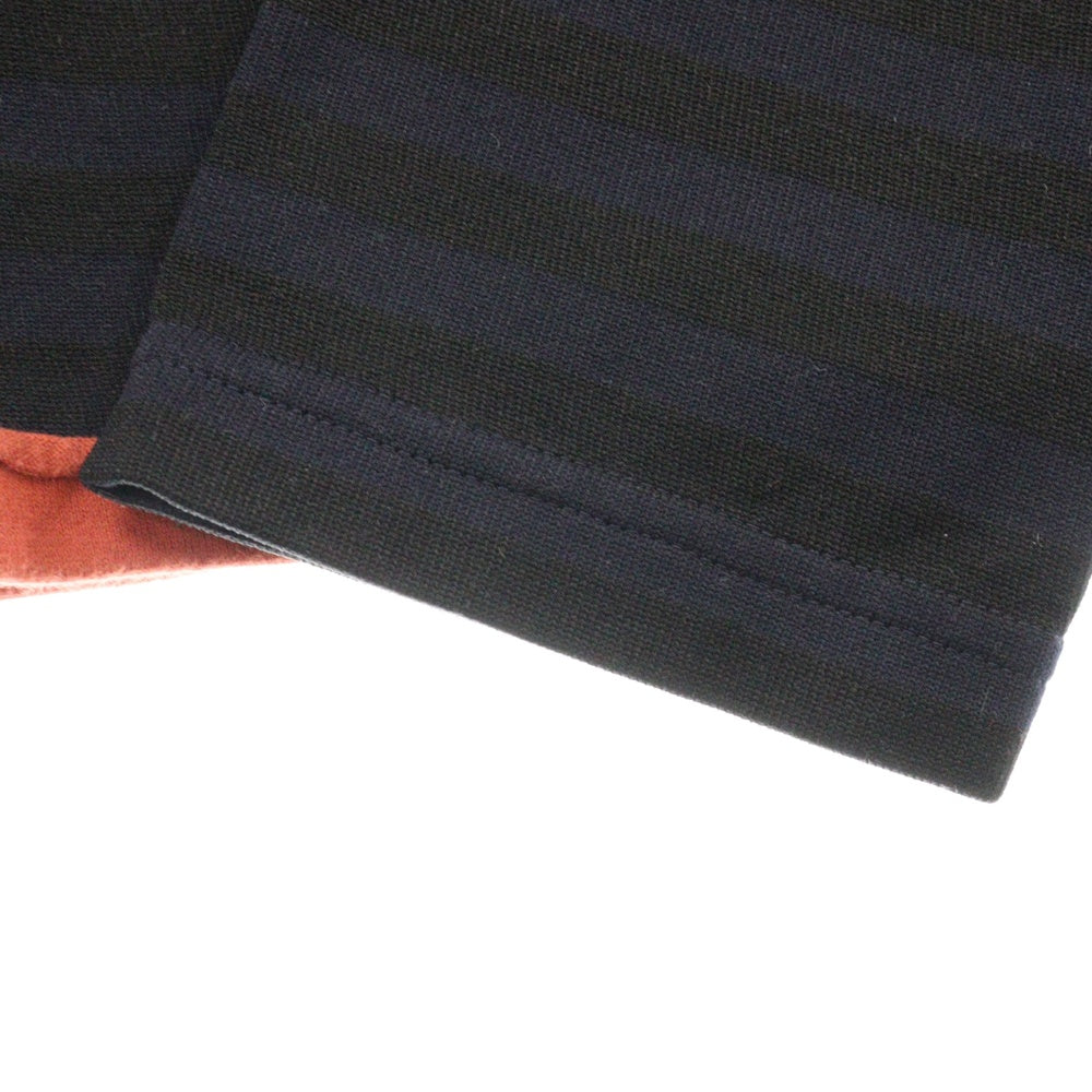COMME des GARCONS COMME des GARCONS(コムデギャルソンコムデギャルソン) 05AW 製品染めボーダー裾切替ポリカットソー 長袖Tシャツ レディース ブラック RQ-T004