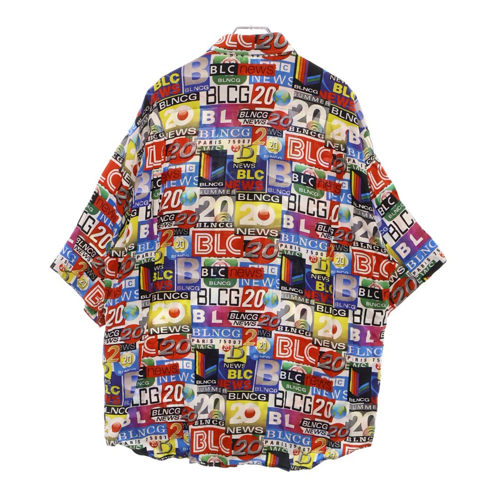 BALENCIAGA(バレンシアガ) Logo S/S Shirt ロゴ総柄 半袖シャツ マルチ 621930