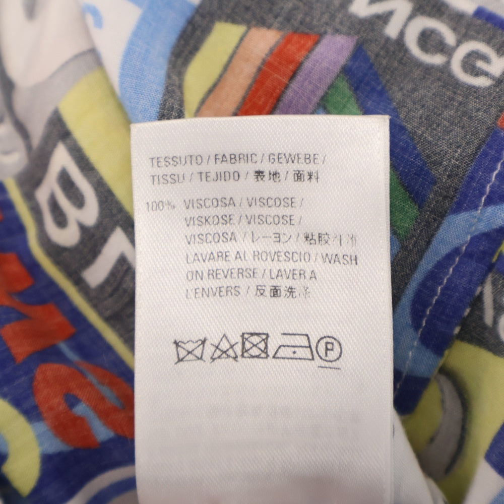BALENCIAGA(バレンシアガ) Logo S/S Shirt ロゴ総柄 半袖シャツ マルチ 621930