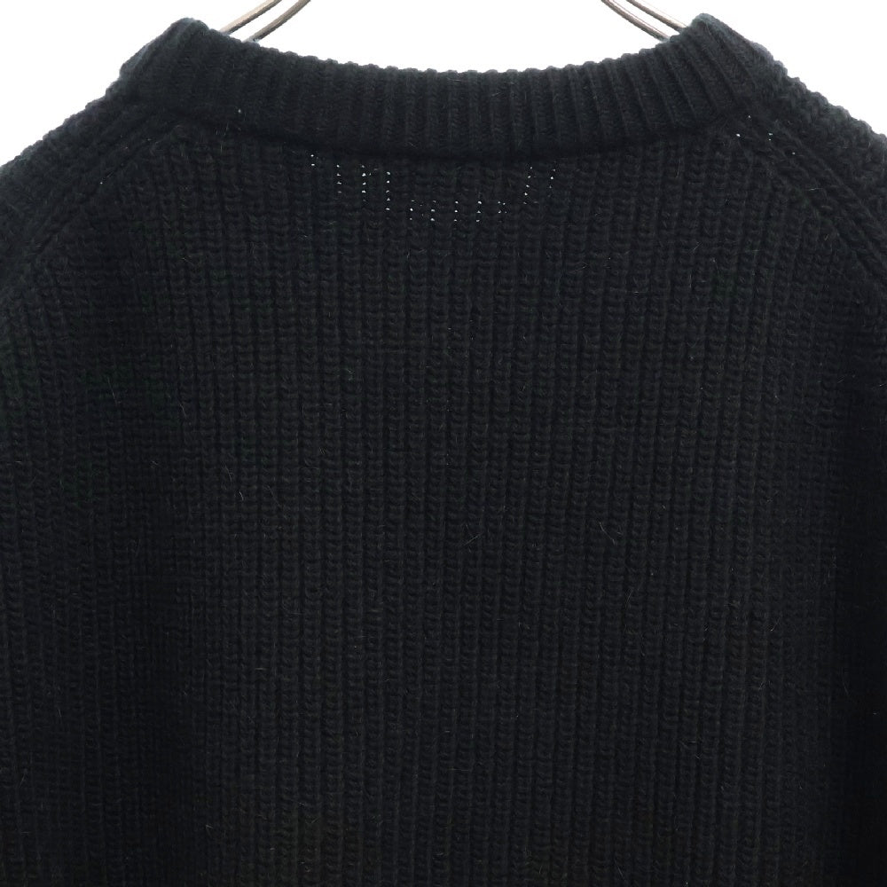 CELINE(セリーヌ) 21AW フェルトロゴ クルーネック ニットセーター ブラック 2A19R205O
