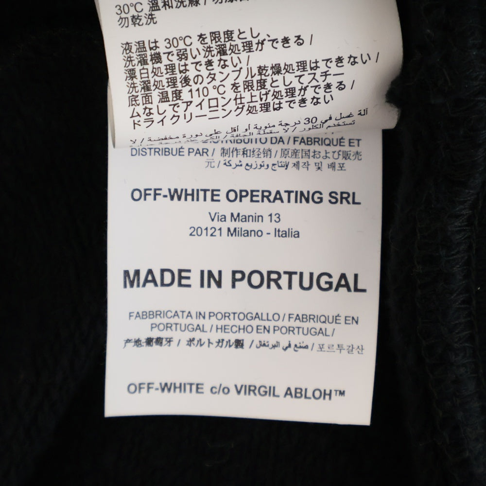 OFF-WHITE(オフホワイト) 19AW ダイアゴナル インダストリアル スリムクルーネック スウェット トレーナー ブラック OMBA025E19E30004