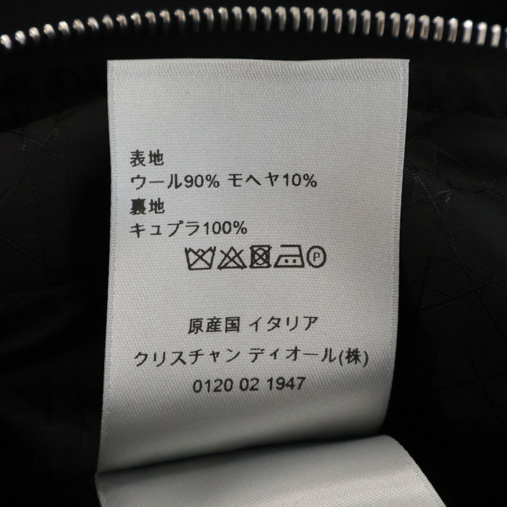 DIOR(ディオール) ウール モヘヤ スウィング トップ ジップアップブルゾン ジャケット ブラック 113C440A4993