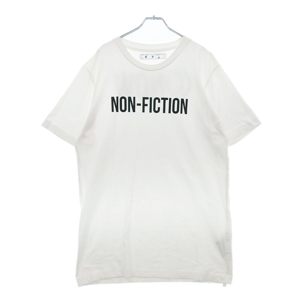 OFF-WHITE(オフホワイト) 20SS Non-Fiction T-Shirt ノンフィクション ロゴプリント クルーネック 半袖Tシャツカットソー ホワイト OMAA027E20JER013