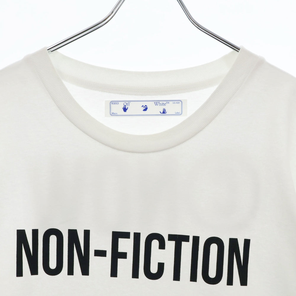 OFF-WHITE(オフホワイト) 20SS Non-Fiction T-Shirt ノンフィクション ロゴプリント クルーネック 半袖Tシャツカットソー ホワイト OMAA027E20JER013
