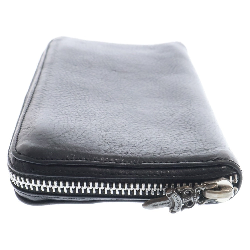 CHROME HEARTS(クロムハーツ) REC F ZIP PLANE プレーン ラウンドジップレザーウォレット 財布 ブラック BCA370