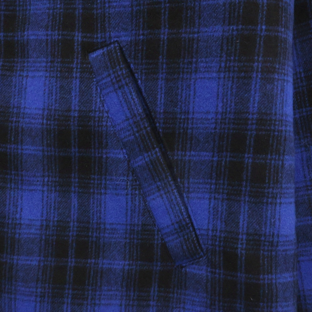 CELINE(セリーヌ) 22AW 長袖パディッドチェックシャツ ブルー/ブラック 2W410994R