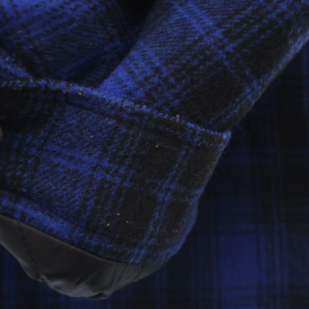 CELINE(セリーヌ) 22AW 長袖パディッドチェックシャツ ブルー/ブラック 2W410994R