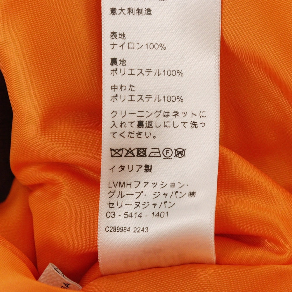 CELINE(セリーヌ) エディ期 ライトストーンナイロン中綿ジップアップジャケット バーガンディ 2W783396E