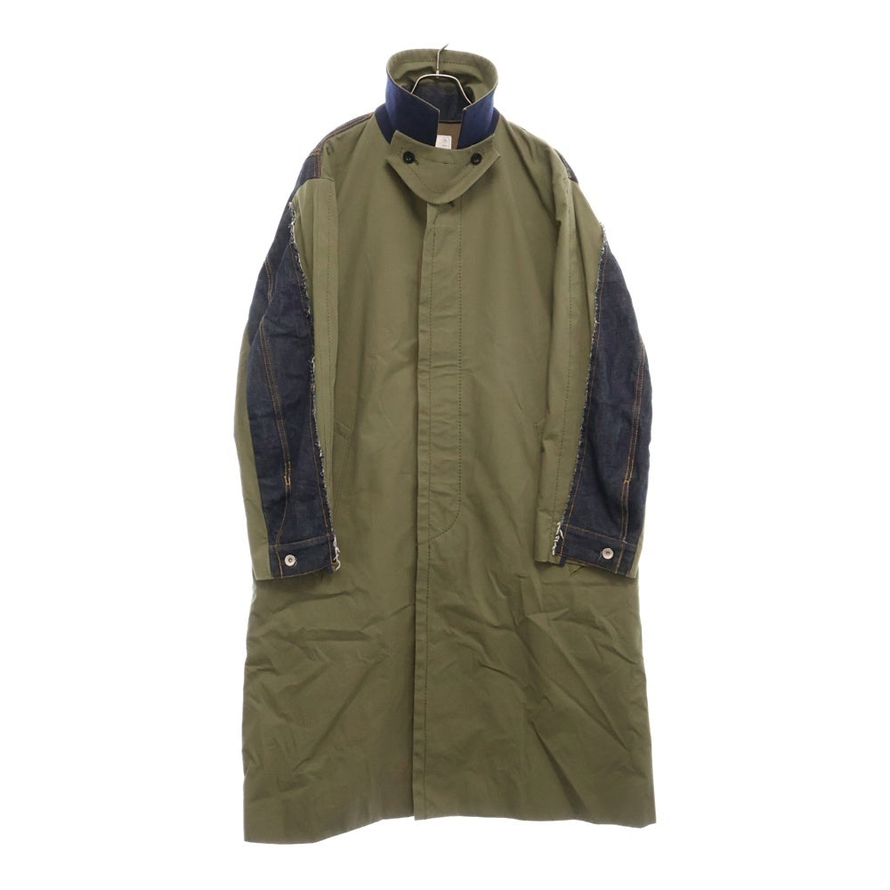 Sacai(サカイ) 【SAMPLE】 20AW 再構築 デニム ミリタリードッキングコート カーキ/インディゴ