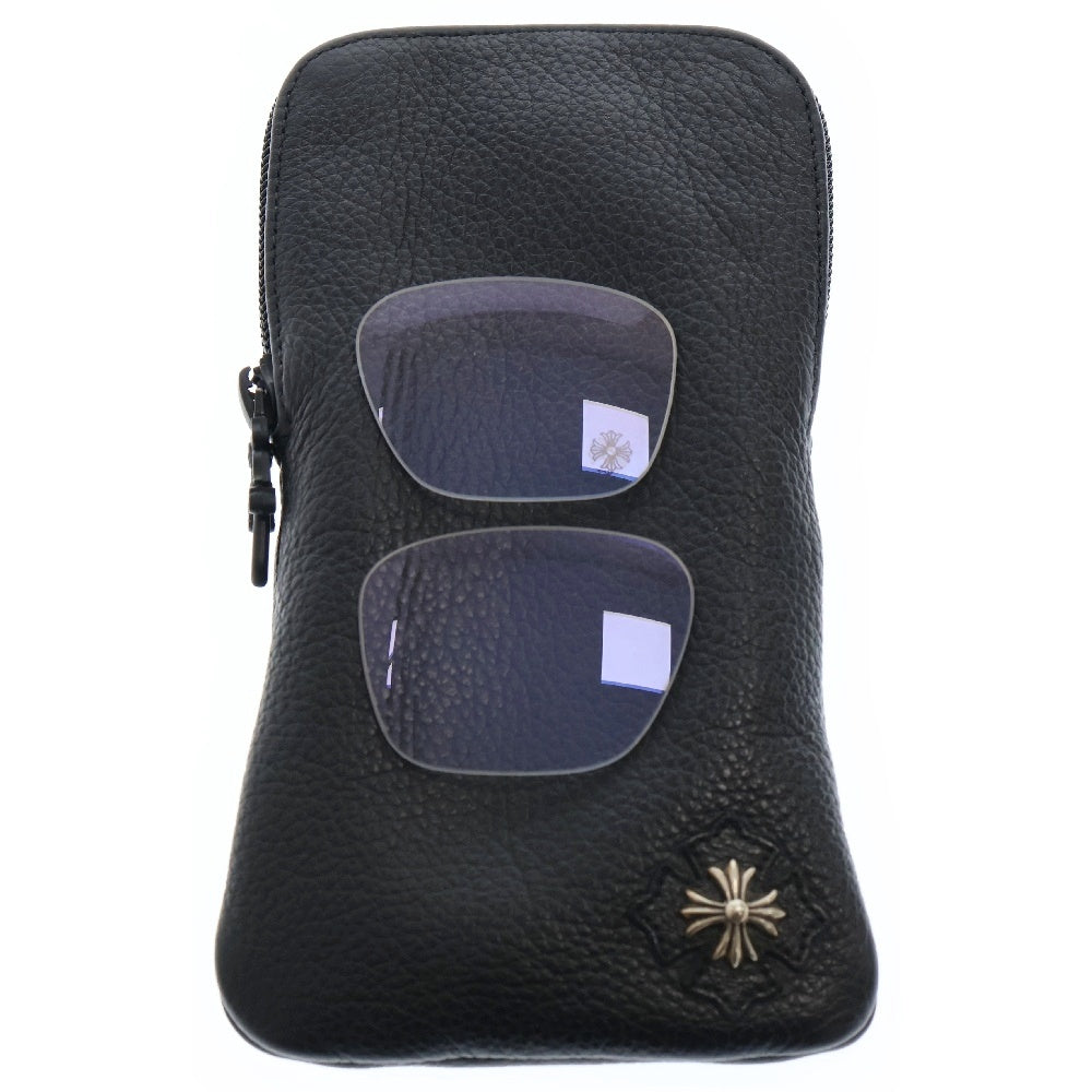 CHROME HEARTS(クロムハーツ) BULGE サイドフローラルPAVEダイヤ眼鏡 ブラック/ゴールド/クリア